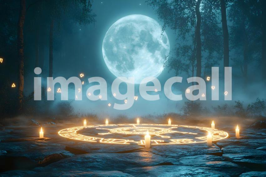 Clips12345 A full moon illuminating a ritual circle made of glo dac02411 9d9c 4d9d 9e34 677d81319ec6 part3
