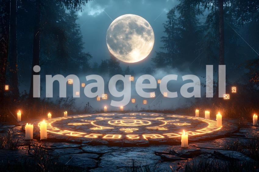 Clips12345 A full moon illuminating a ritual circle made of glo 2b33119b d5c6 46ad 888f 1bebabc4eb97 part1