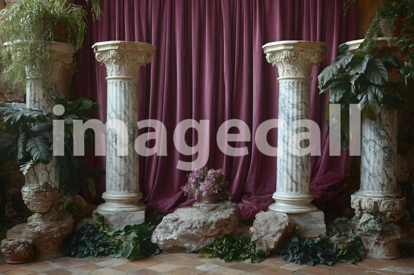 Clips12345 Baroque Marble Columns with Velvet Drapes A grand Ba 8c1cfb3a 1c63 414c aa74 72d34772982b part2