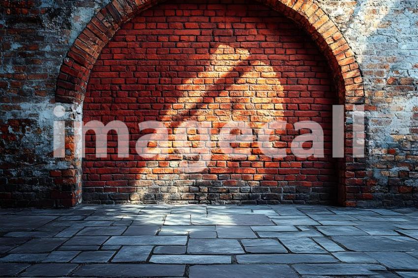 009 shadowed brick archway 45 backdrops bd25566