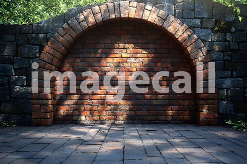 039 shadowed brick archway 45 backdrops bd25566