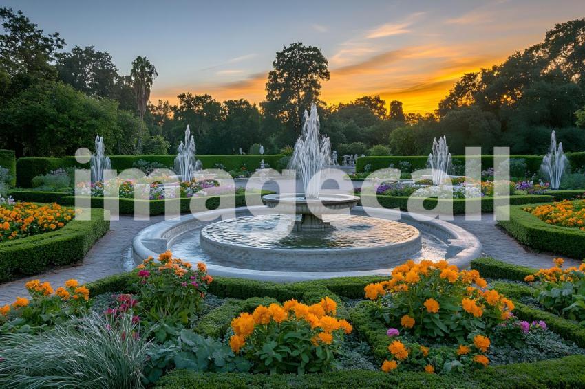 Abc1323 An ornate Baroque garden with fountains vibrant flowe 9baf5f0e a76a 4c9d 9ac2 7542db720abe 3