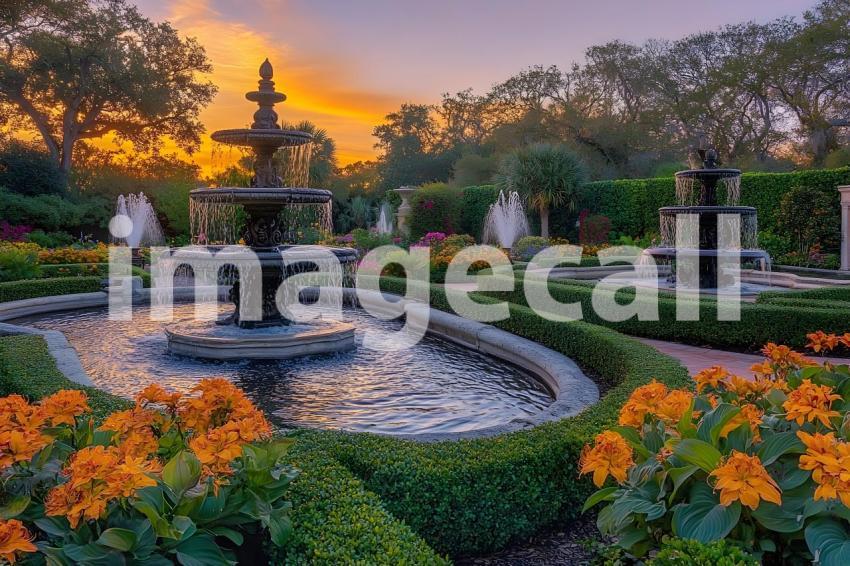 Abc1323 An ornate Baroque garden with fountains vibrant flowe 70d90a2a 0e48 4ebe ba1c 00c027b181cd 2