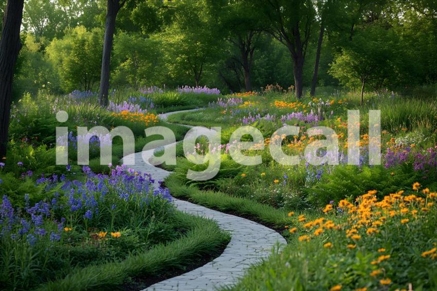 Clips12345 Botanical Bliss A lush green botanical garden with w 3b9375a7 fdb0 45c8 b727 a46b312af9c9 part1