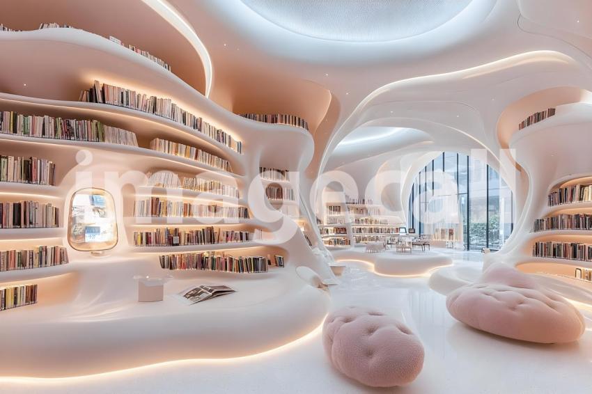 U3644368625 Library of Light and Shadows A futuristic library 790edc4a 915e 4285 bcc1 dce5827195bd 3