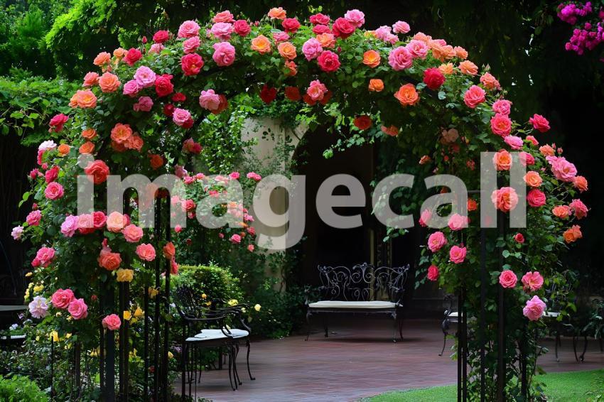 Clips12345 French Botanical Garden A charming rose arbor with c b663de23 248e 40a5 918d fcd7a1da676c part2