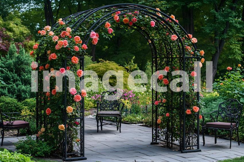 Clips12345 French Botanical Garden A charming rose arbor with c b663de23 248e 40a5 918d fcd7a1da676c part1