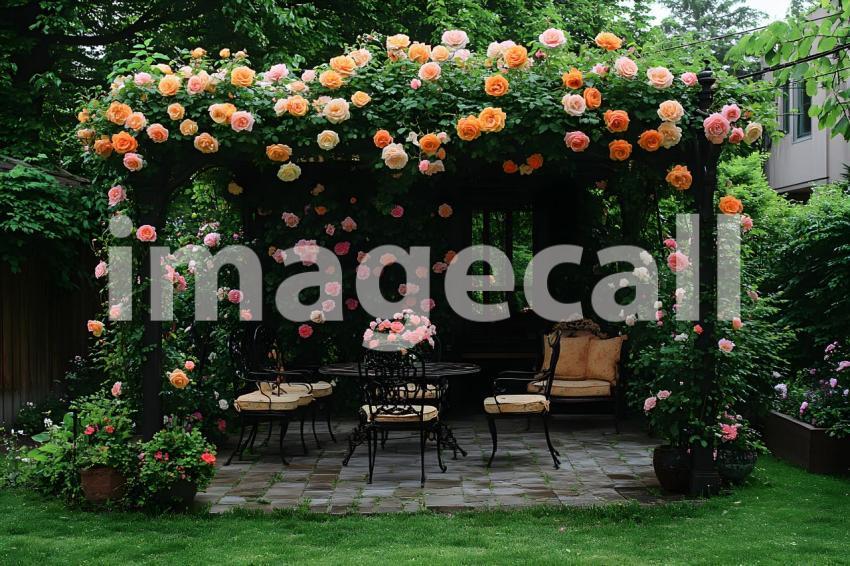 Clips12345 French Botanical Garden A charming rose arbor with c a9edd04b 3be0 4256 b35e d1b99b4a6a27 part1