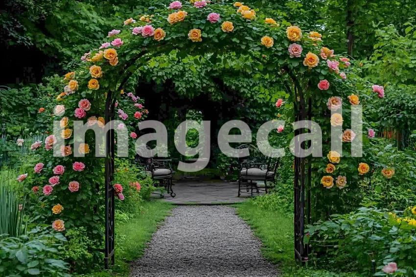 Clips12345 French Botanical Garden A charming rose arbor with c d5255d0f 2a87 45eb 9190 18275df3a40c part4