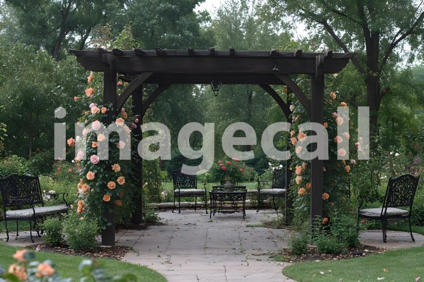 Clips12345 French Botanical Garden A charming rose arbor with c d5255d0f 2a87 45eb 9190 18275df3a40c part1