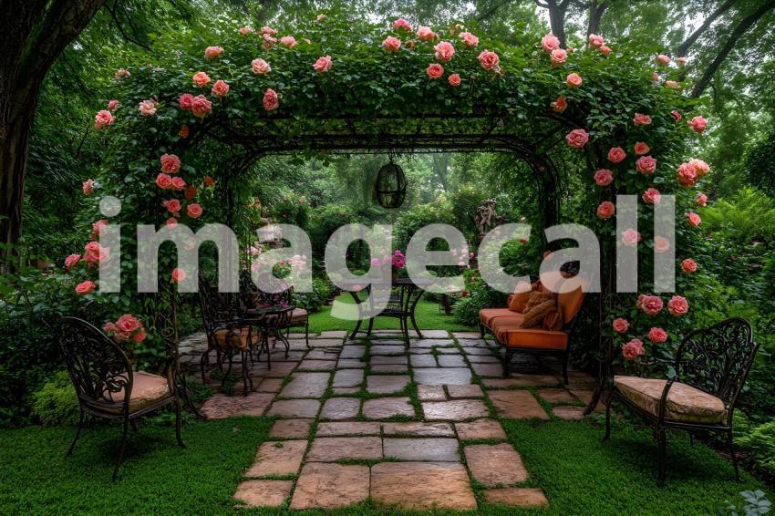 Clips12345 French Botanical Garden A charming rose arbor with c 2c5ceaa0 6a80 457f a1e2 56e9f59b7fc3 part2