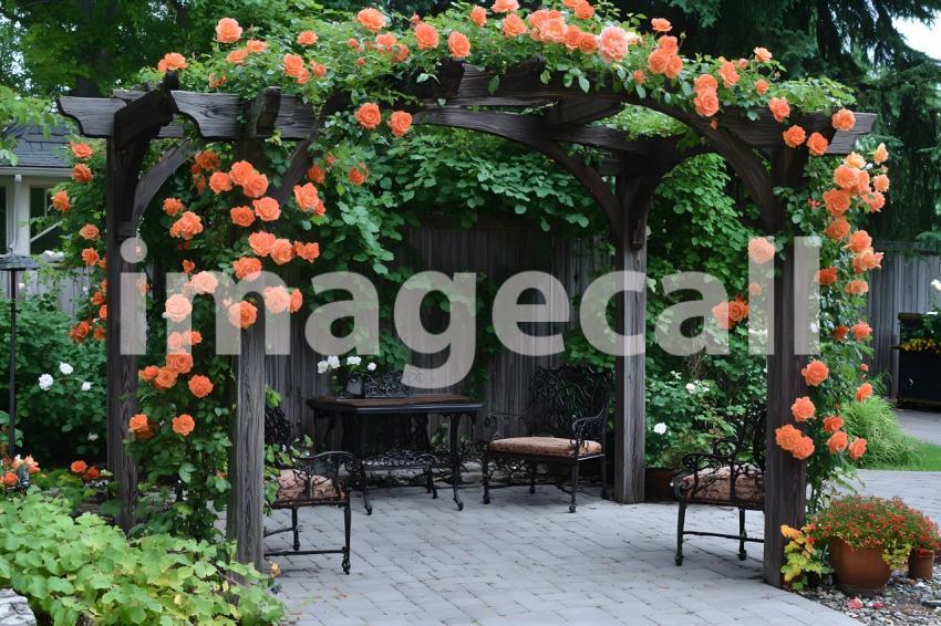 Clips12345 French Botanical Garden A charming rose arbor with c a9edd04b 3be0 4256 b35e d1b99b4a6a27 part2