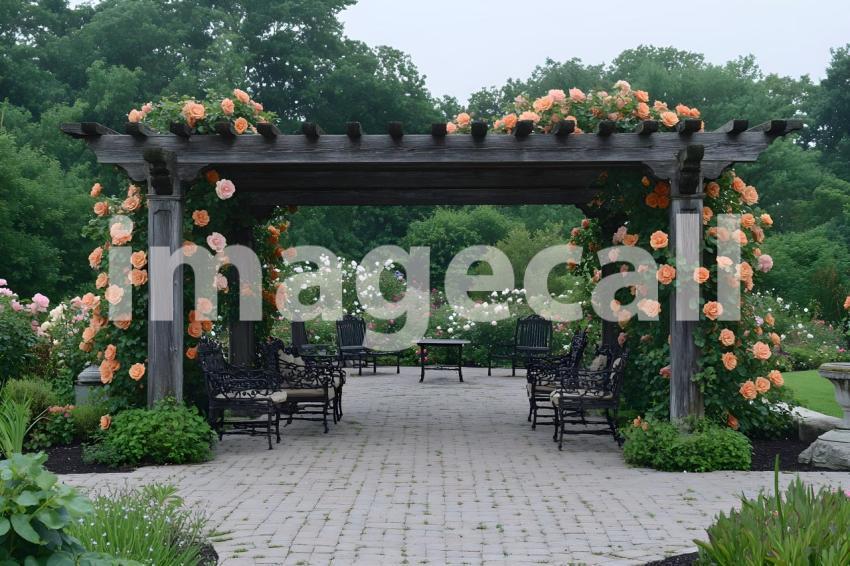 Clips12345 French Botanical Garden A charming rose arbor with c 2c5ceaa0 6a80 457f a1e2 56e9f59b7fc3 part1