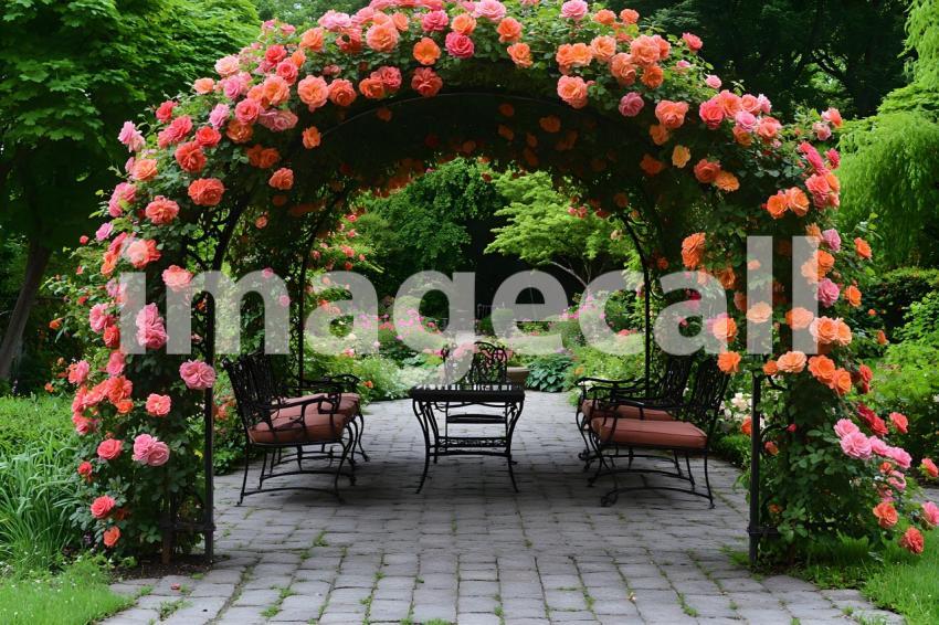 Clips12345 French Botanical Garden A charming rose arbor with c d5255d0f 2a87 45eb 9190 18275df3a40c part3