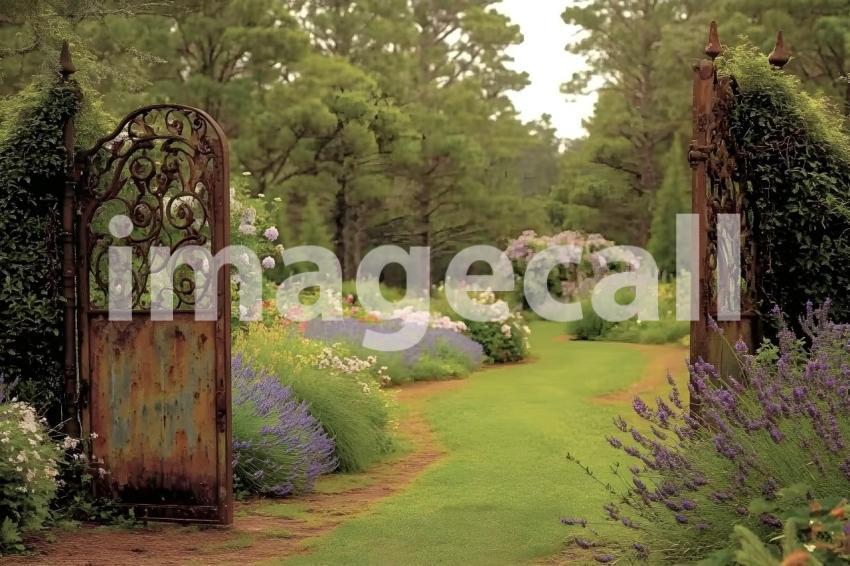 Abc1323 Secret Garden with Antique Gate A secret garden enclo d1267342 c72f 425b 80a9 664a30d0b5e4 2