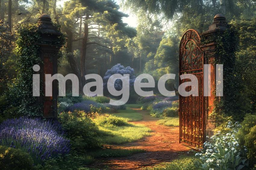 Abc1323 Secret Garden with Antique Gate A secret garden enclo d1267342 c72f 425b 80a9 664a30d0b5e4 1