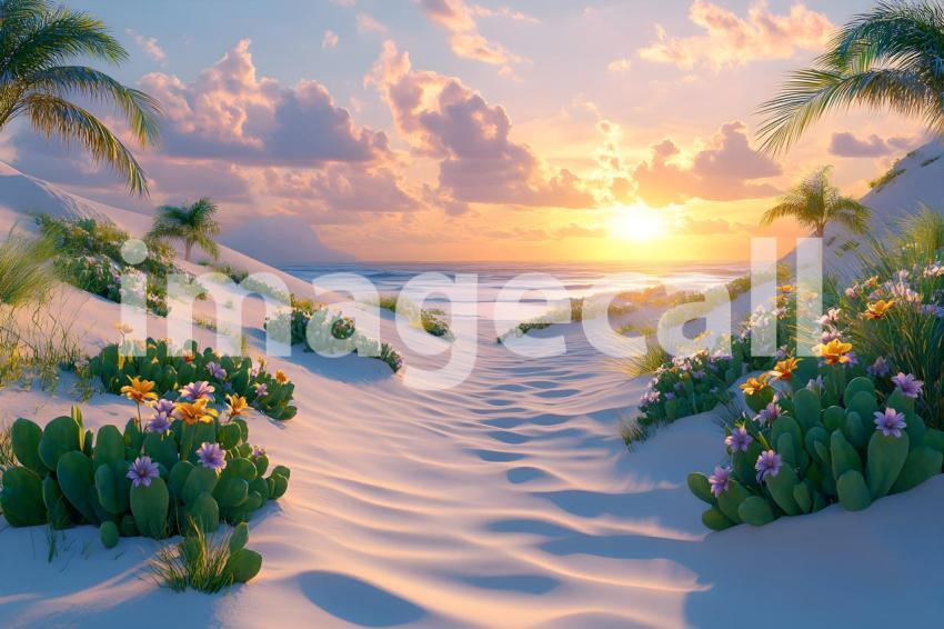 U3644368625 Botanical Desert Oasis A serene desert scene with 4e113f4e acc9 4ffc aa2f 923f8ef23417 2