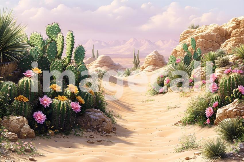 U3644368625 Botanical Desert Oasis A serene desert scene with 4e113f4e acc9 4ffc aa2f 923f8ef23417 0