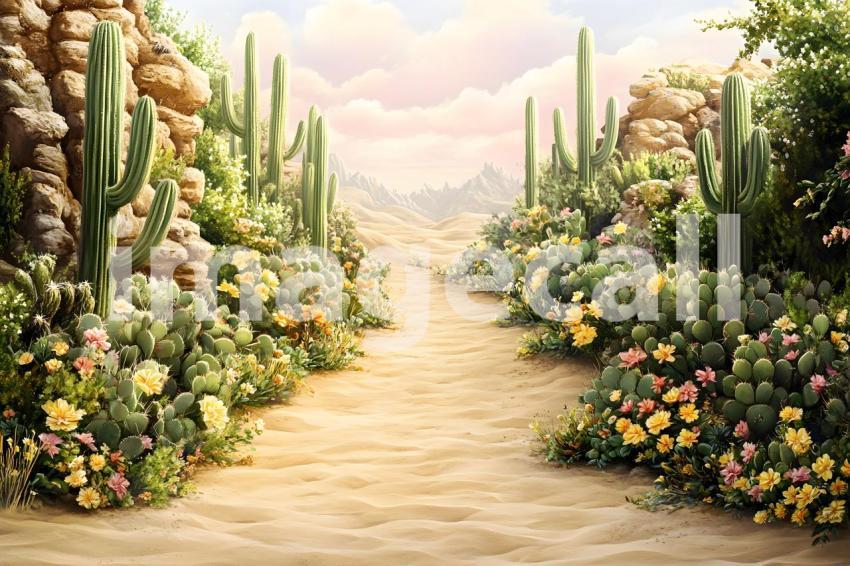 U3644368625 Botanical Desert Oasis A serene desert scene with 4e113f4e acc9 4ffc aa2f 923f8ef23417 1
