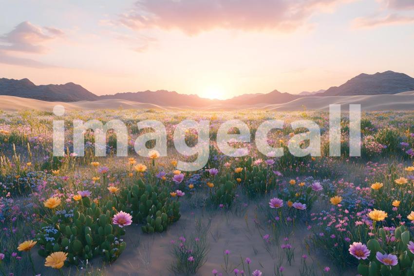 U3644368625 Botanical Desert Oasis A serene desert scene with 97502377 703f 4105 b184 55ca19dc68fa 0