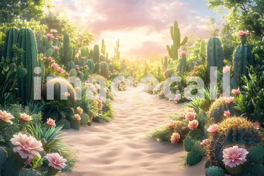 U3644368625 Botanical Desert Oasis A serene desert scene with 9fff451b 41a5 4f25 9711 38a0430c464c 0