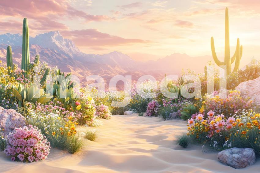 U3644368625 Botanical Desert Oasis A serene desert scene with 97502377 703f 4105 b184 55ca19dc68fa 1