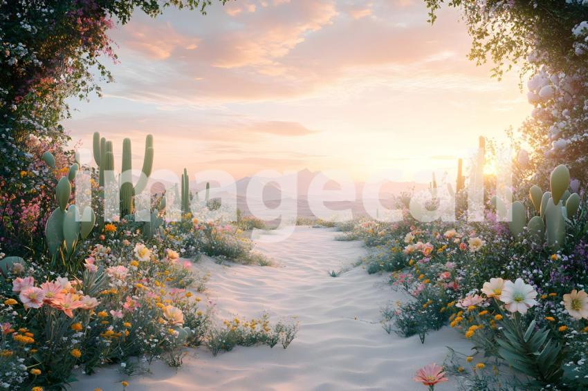 U3644368625 Botanical Desert Oasis A serene desert scene with c226f69a 0650 40b7 9a40 16433c3990e5 2