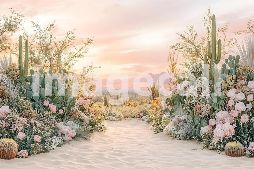U3644368625 Botanical Desert Oasis A serene desert scene with 3e203df7 fdd1 4dd8 82d4 c35d0a1c9db3 2