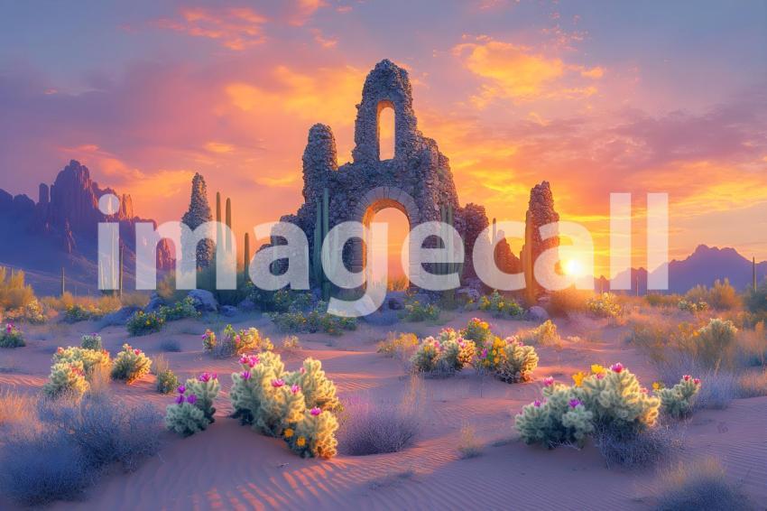 U3644368625 Botanical Desert Oasis A serene desert scene with 3beb2f52 0188 4715 b368 808f297437e3 3