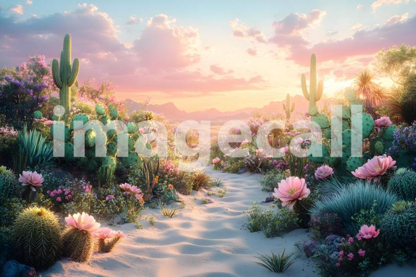 U3644368625 Botanical Desert Oasis A serene desert scene with d7018b58 0f83 4df7 beb6 9c105a1b3950 3