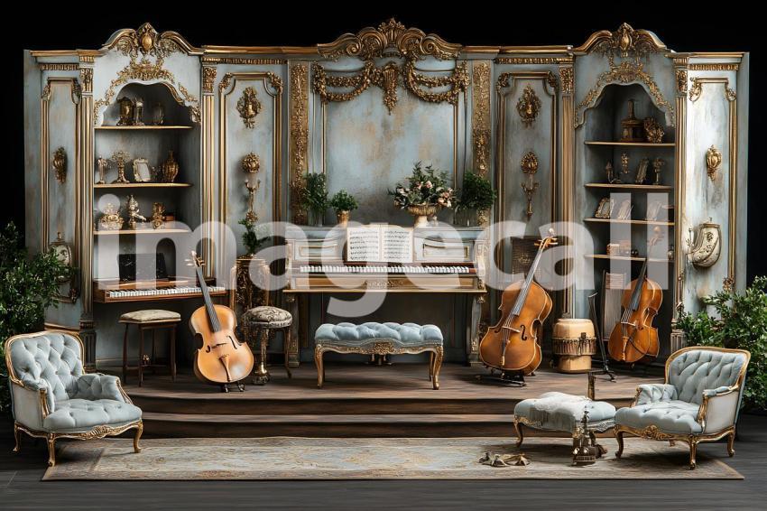 Clips12345 Baroque Gold Music Room A backdrop showcasing a Baro 0c0589be 54d7 4e89 8272 4d68548f934b part2