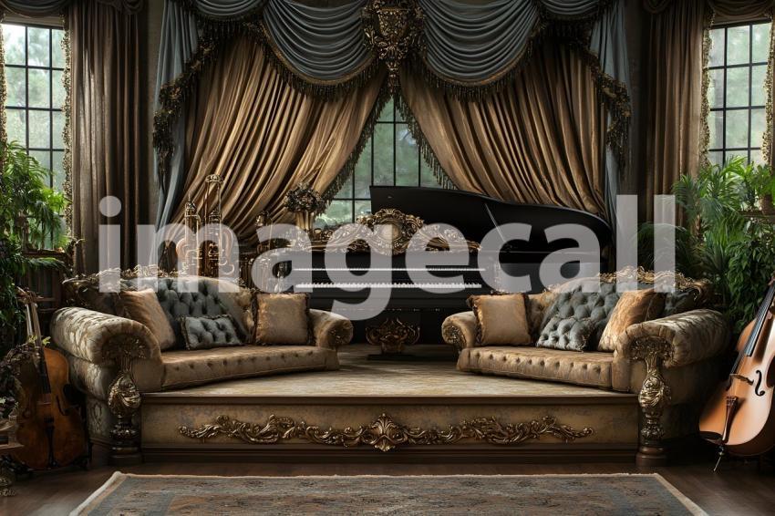 Clips12345 Baroque Gold Music Room A backdrop showcasing a Baro 08b31058 e954 4198 9231 63c8c34b0658 part2