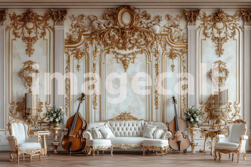 Clips12345 Baroque Gold Music Room A backdrop showcasing a Baro 78bdd82b ea06 4e9a afd7 dd05cb596d6f part3