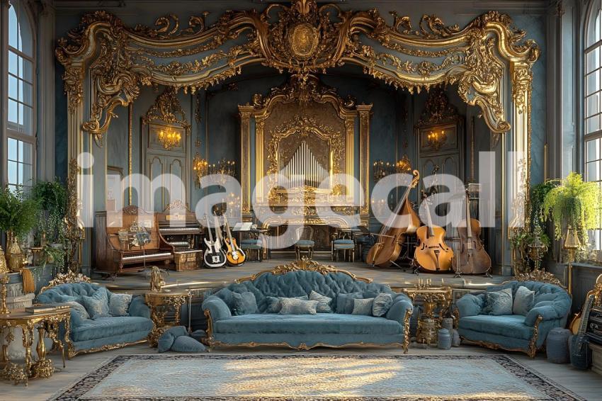 Clips12345 Baroque Gold Music Room A backdrop showcasing a Baro 08b31058 e954 4198 9231 63c8c34b0658 part3