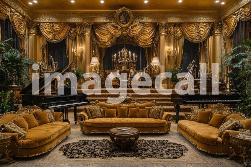 Clips12345 Baroque Gold Music Room A backdrop showcasing a Baro 19550050 1c29 494e b39f 56016373ea4f part2