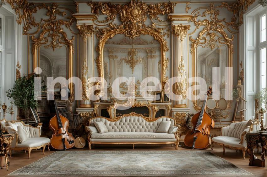 Clips12345 Baroque Gold Music Room A backdrop showcasing a Baro eac6830b d786 4204 8d99 8ba16758eaea part2