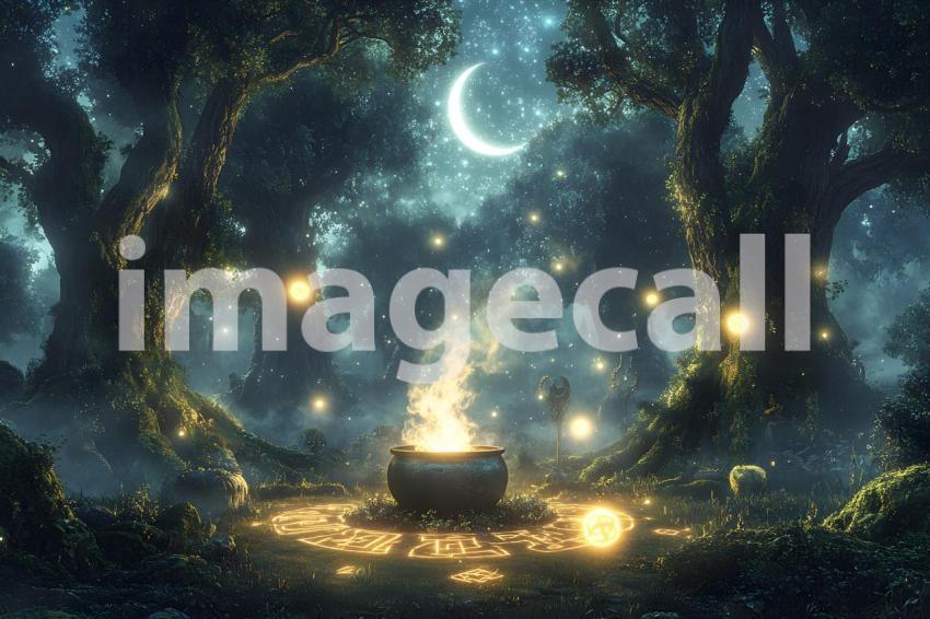 Abc1323 A mystical witchcraft scene in an ancient forest at t 3694aa40 3a65 4e9d ba5e 06013cac29ca 0