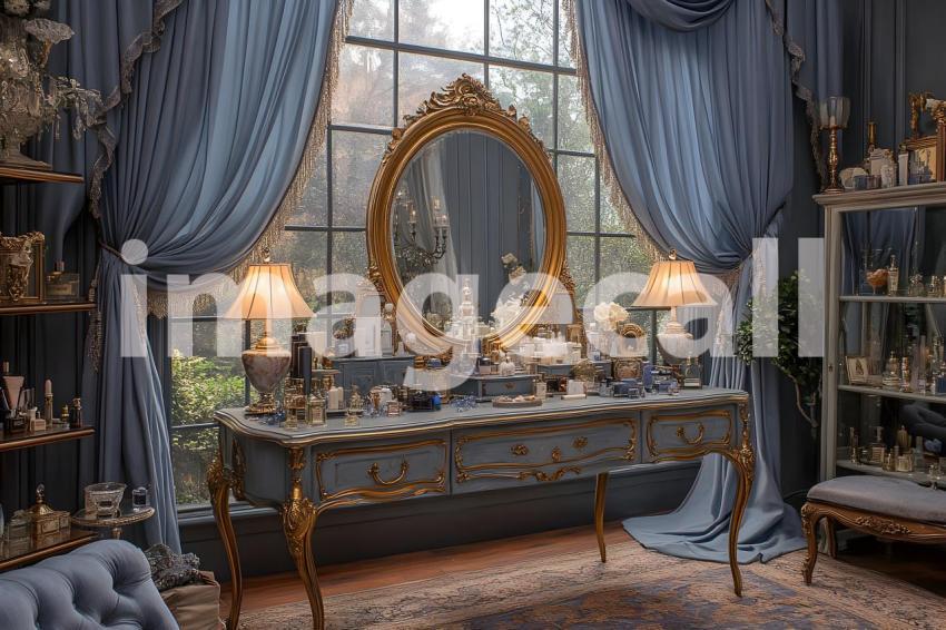 Abc1323 Antique Mirror Vanity A vintage vanity table with an  932cf857 ba31 4e1c a08d 8d682ba10d36 0