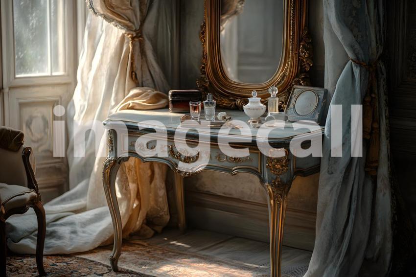 Abc1323 Antique Mirror Vanity A vintage vanity table with an  2e58e390 a6d4 484a 8ba6 27eb69f91fe3 3