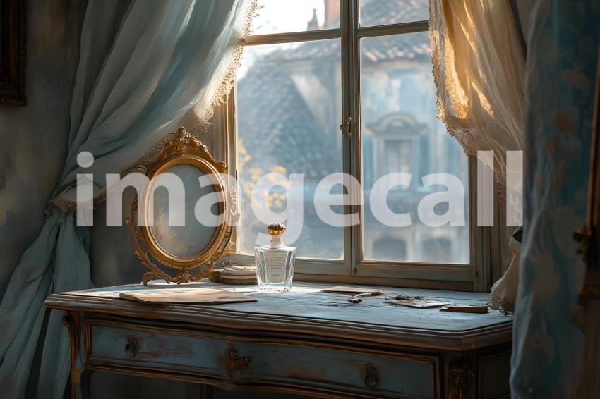 Abc1323 Antique Mirror Vanity A vintage vanity table with an  15b8da9f 0ca5 4729 8a55 1cf2fd83d024 3