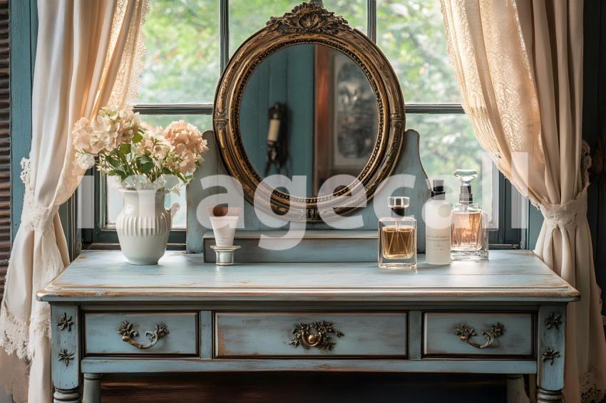 Abc1323 Antique Mirror Vanity A vintage vanity table with an  18b46f8f 4102 4ba8 9b95 7949318edbac 2