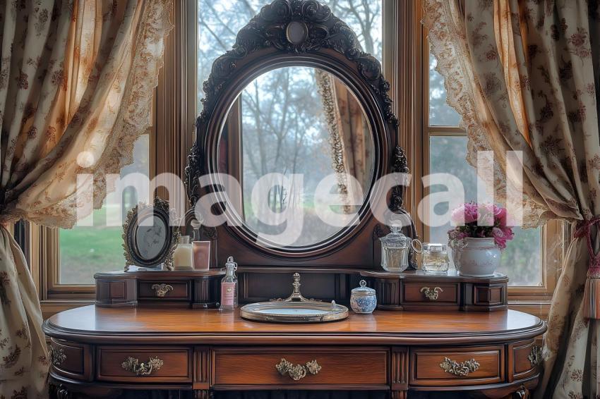 Abc1323 Antique Mirror Vanity A vintage vanity table with an  932cf857 ba31 4e1c a08d 8d682ba10d36 3