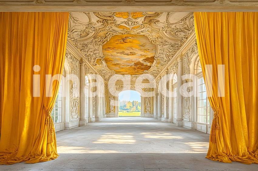 Abc1323 Baroque Ceiling Fresco with Regal Curtains A majestic b 9aa6b7ff 9f6c 4e32 9f17 3f04e8ec658e part2