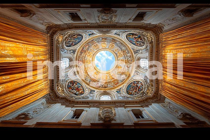 Abc1323 Baroque Ceiling Fresco with Regal Curtains A majestic b a7d370b3 4136 42f2 af4a e84f479b71fe part3