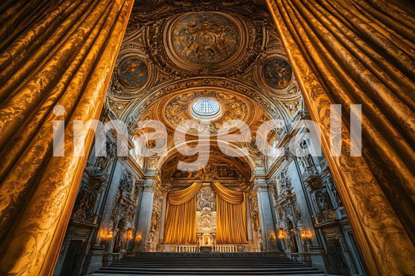 Abc1323 Baroque Ceiling Fresco with Regal Curtains A majestic b b14f824f bfb8 4805 8272 dc1db0eb3344 part1