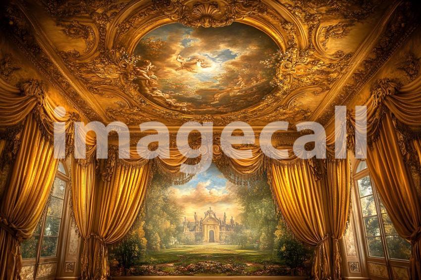 Abc1323 Baroque Ceiling Fresco with Regal Curtains A majestic b e0004574 f9a4 4c7b aa98 60a59537cd53 part2