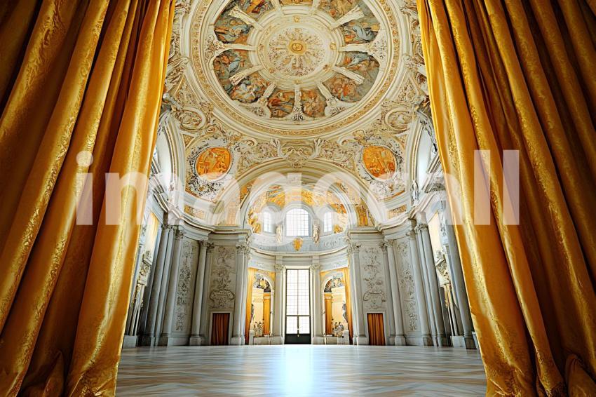 Abc1323 Baroque Ceiling Fresco with Regal Curtains A majestic b 9aa6b7ff 9f6c 4e32 9f17 3f04e8ec658e part1