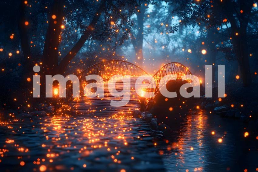 U3644368625 Whimsical fairy bridge over a glowing stream surr 39064c94 fc54 480f be43 462b190a8e51 1