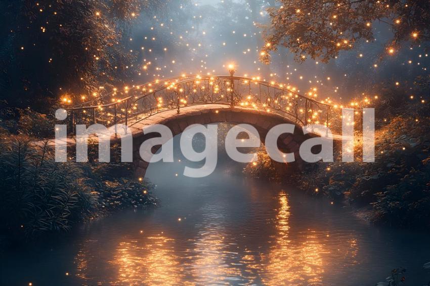 U3644368625 Whimsical fairy bridge over a glowing stream surr 39064c94 fc54 480f be43 462b190a8e51 2