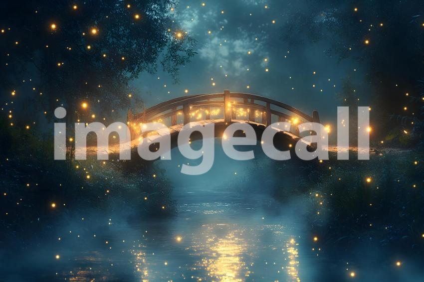 U3644368625 Whimsical fairy bridge over a glowing stream surr b8a239d6 0520 4998 8321 97e03a150e2f 1